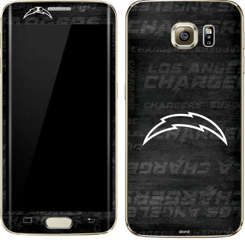 NFL Los Angeles Chargers Black & White Galaxy S7 Edge Skin